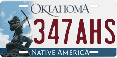 OK license plate 347AHS