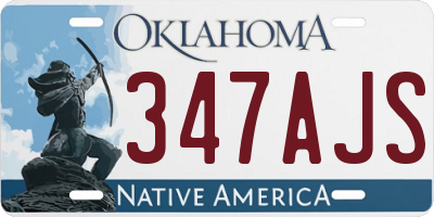 OK license plate 347AJS