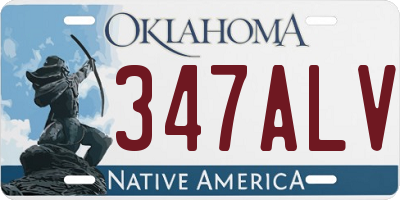 OK license plate 347ALV