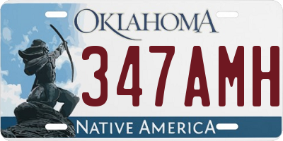 OK license plate 347AMH