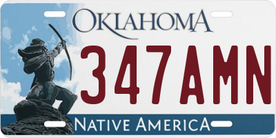 OK license plate 347AMN
