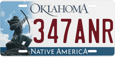 OK license plate 347ANR