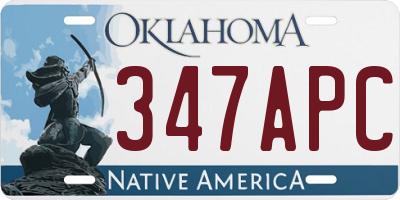 OK license plate 347APC