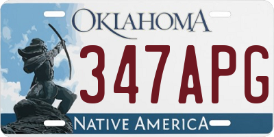 OK license plate 347APG