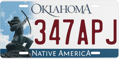 OK license plate 347APJ