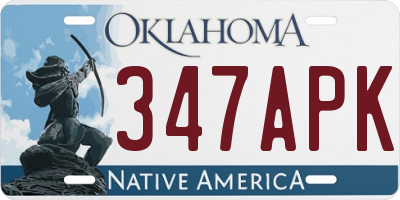 OK license plate 347APK