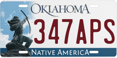 OK license plate 347APS