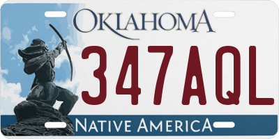 OK license plate 347AQL