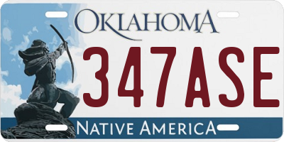 OK license plate 347ASE