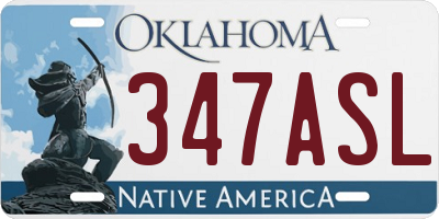 OK license plate 347ASL