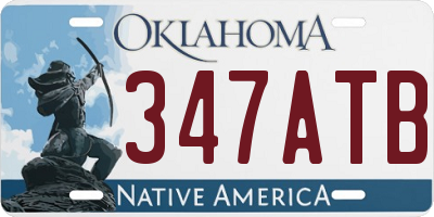 OK license plate 347ATB