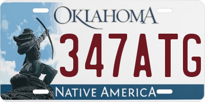 OK license plate 347ATG