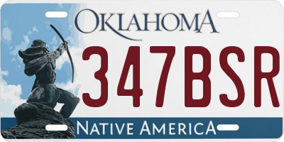 OK license plate 347BSR
