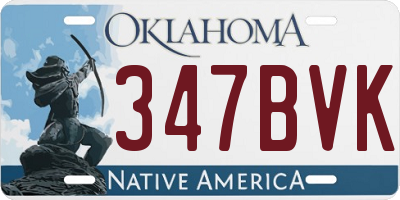 OK license plate 347BVK