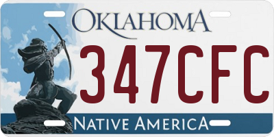 OK license plate 347CFC