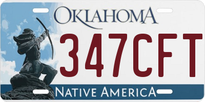 OK license plate 347CFT