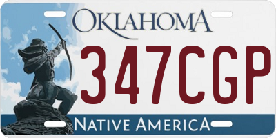 OK license plate 347CGP