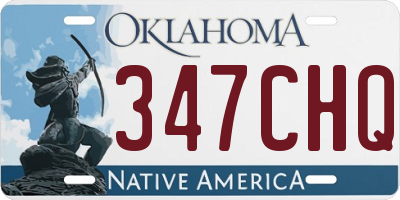 OK license plate 347CHQ