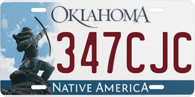 OK license plate 347CJC