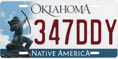 OK license plate 347DDY