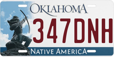 OK license plate 347DNH