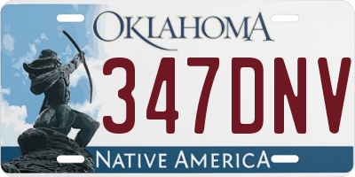 OK license plate 347DNV