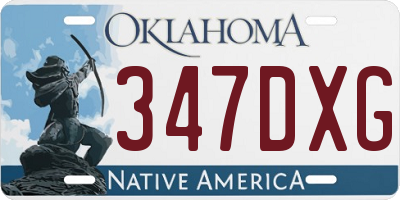 OK license plate 347DXG