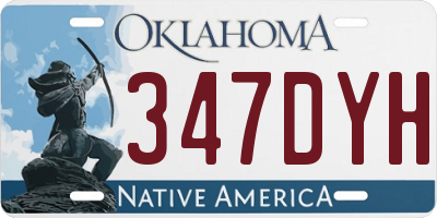 OK license plate 347DYH