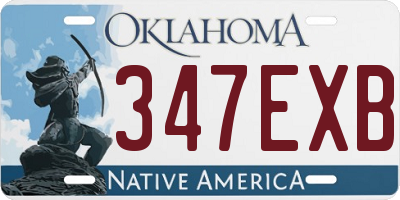 OK license plate 347EXB