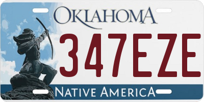 OK license plate 347EZE