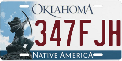 OK license plate 347FJH