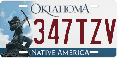 OK license plate 347TZV