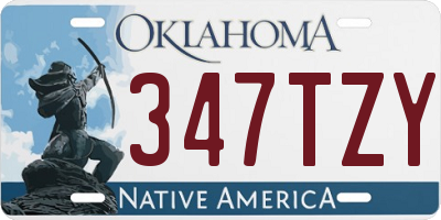 OK license plate 347TZY