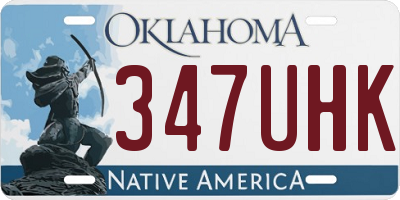OK license plate 347UHK