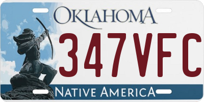 OK license plate 347VFC