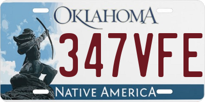 OK license plate 347VFE