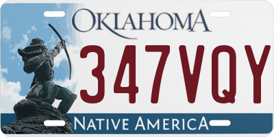 OK license plate 347VQY