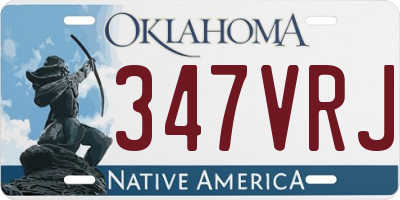 OK license plate 347VRJ