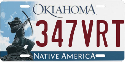 OK license plate 347VRT