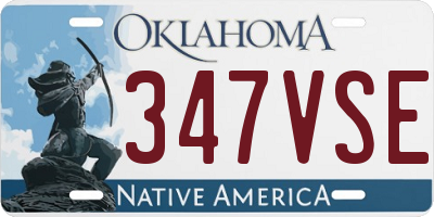 OK license plate 347VSE