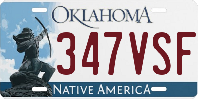 OK license plate 347VSF