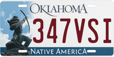OK license plate 347VSI
