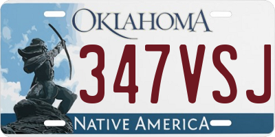 OK license plate 347VSJ