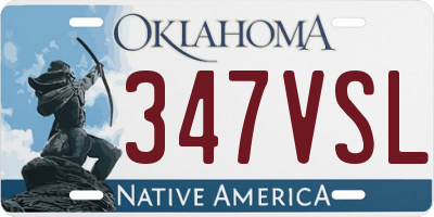 OK license plate 347VSL