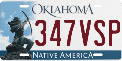 OK license plate 347VSP
