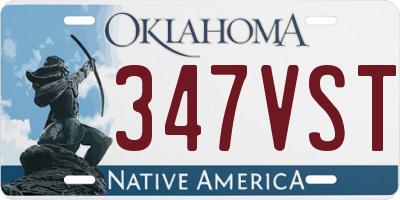 OK license plate 347VST