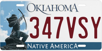 OK license plate 347VSY