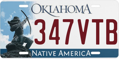 OK license plate 347VTB