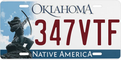 OK license plate 347VTF