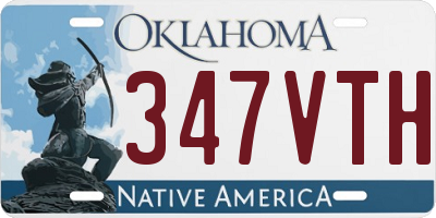 OK license plate 347VTH